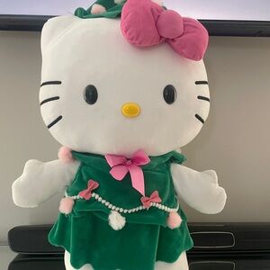 Hello Kitty Plush in Green and Pink Outfit